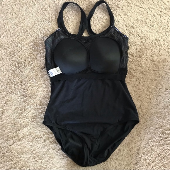 Body Concept Black Blue 1-pc Bathing Suit Swimsuit Plus Size 14 L Large Modest - Picture 10 of 16